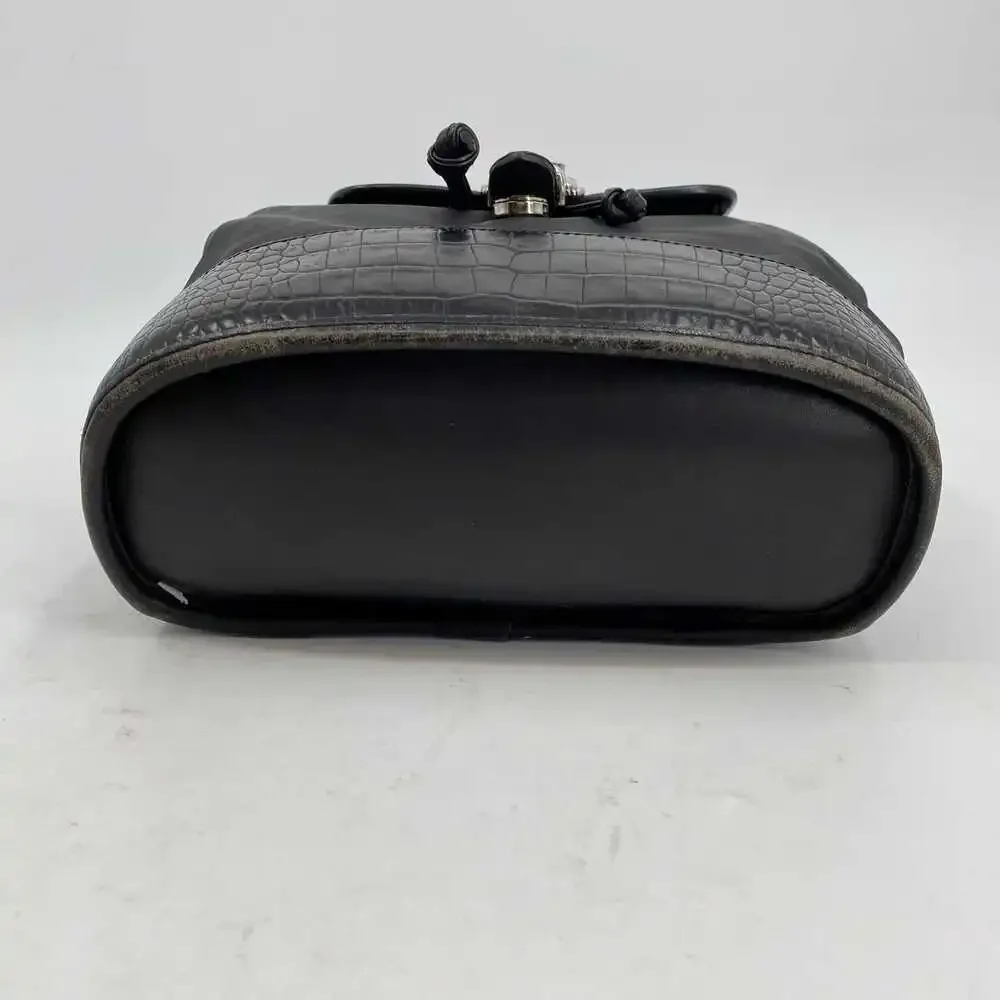 Brighton Black Leather & Nylon Backpack | OS Regular